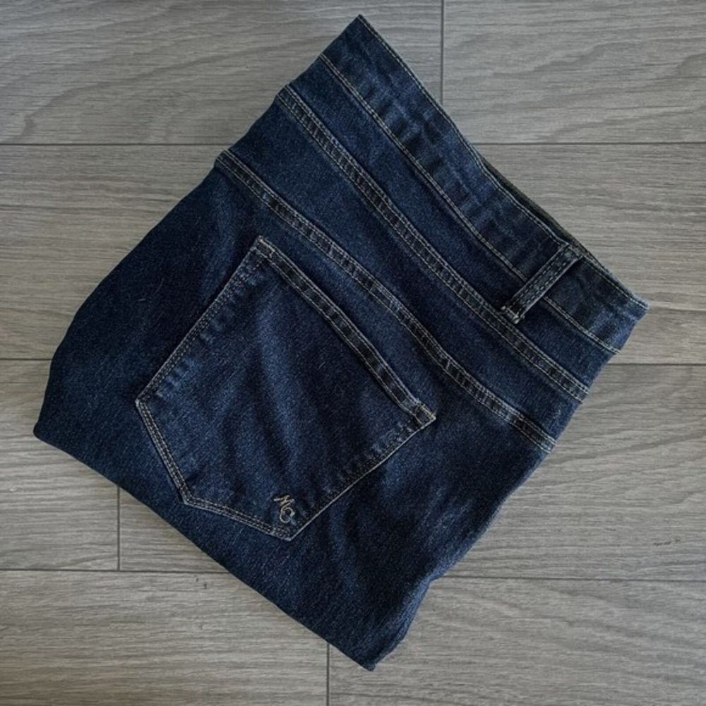 ModCloth Womens High Rise Denim Cropped Jeans‎ Button Up Fly Dark Wash Size 26